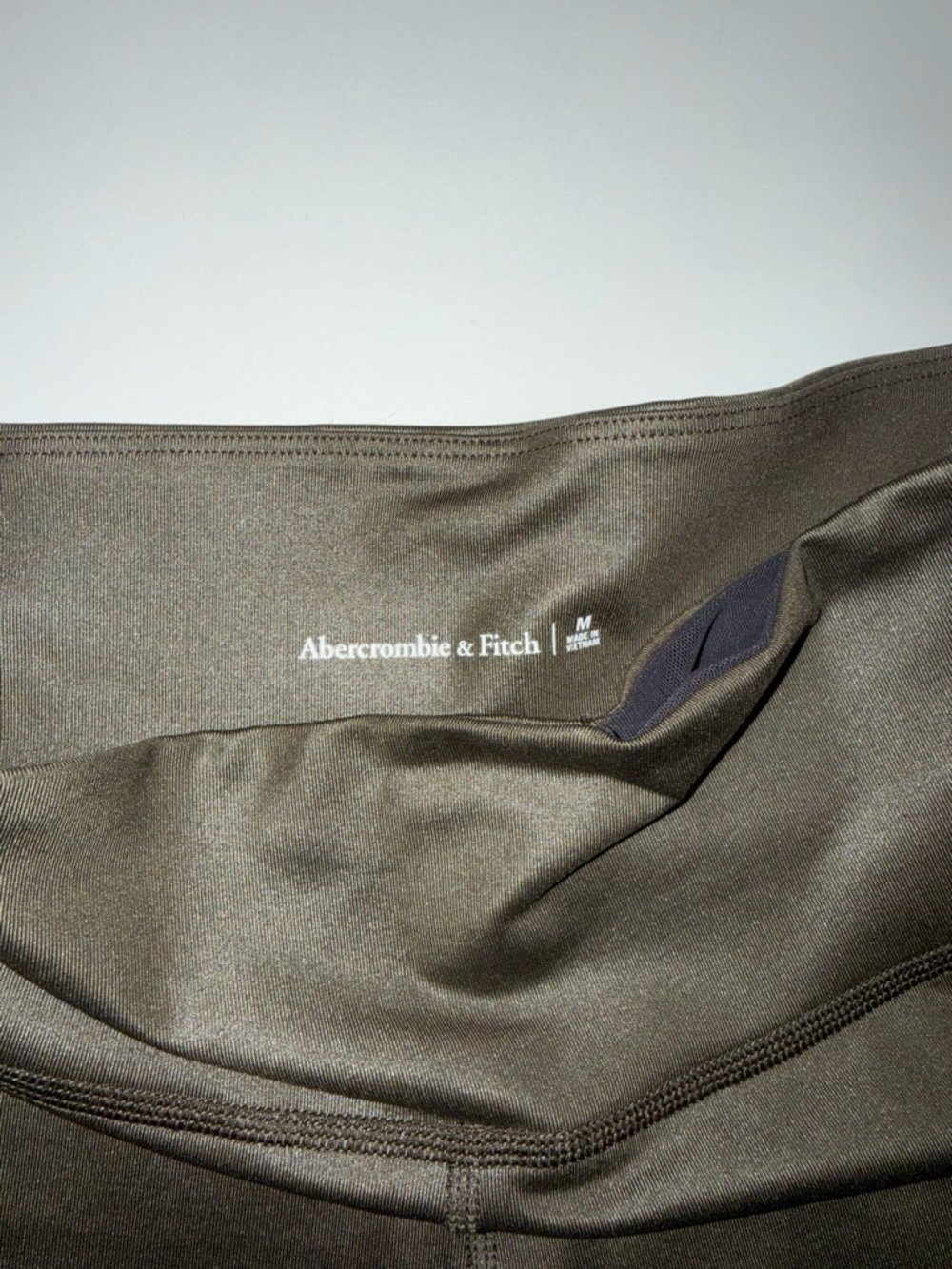 Abercrombie & Fitch Olive Green Bike Shorts - Picture 3 of 3